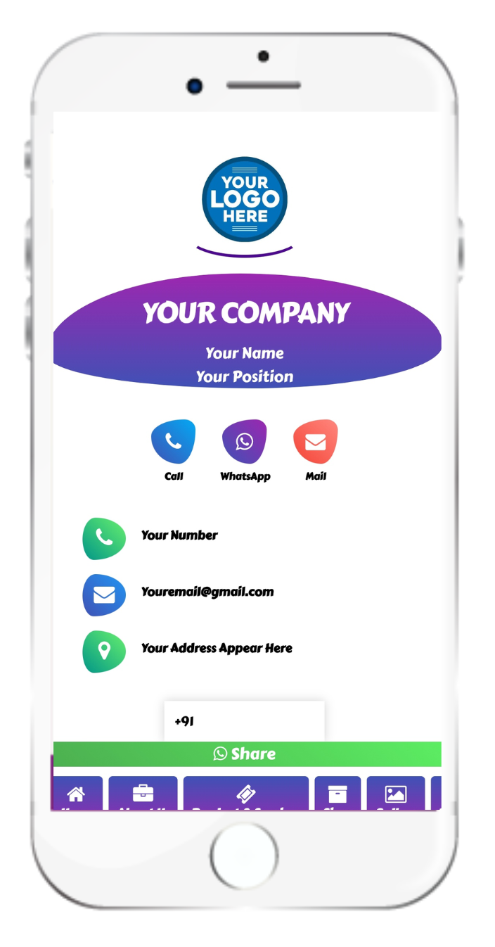 Virtual Visiting Card Sample